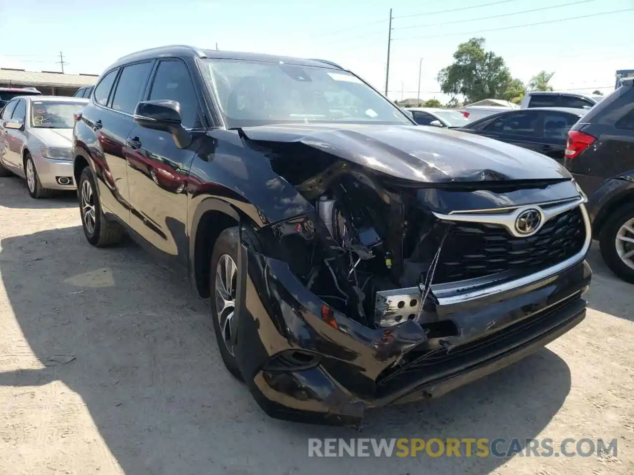 1 Photograph of a damaged car 5TDGZRAH7MS043248 TOYOTA HIGHLANDER 2021