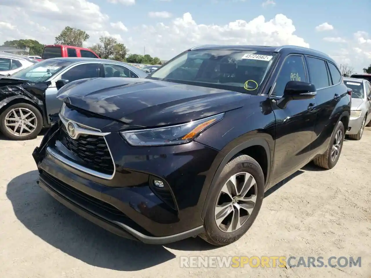 2 Photograph of a damaged car 5TDGZRAH7MS043248 TOYOTA HIGHLANDER 2021