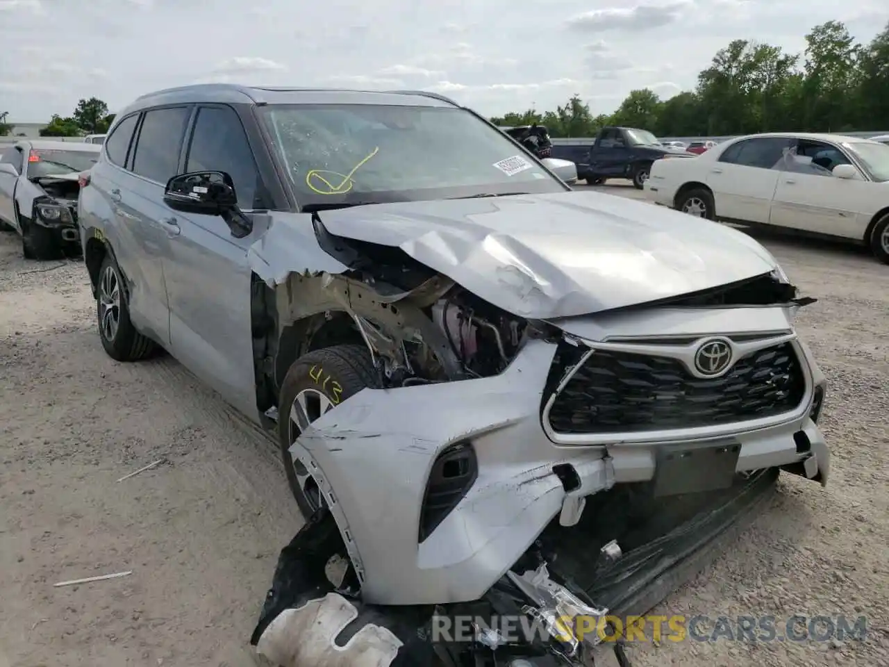 1 Photograph of a damaged car 5TDGZRAH7MS059661 TOYOTA HIGHLANDER 2021