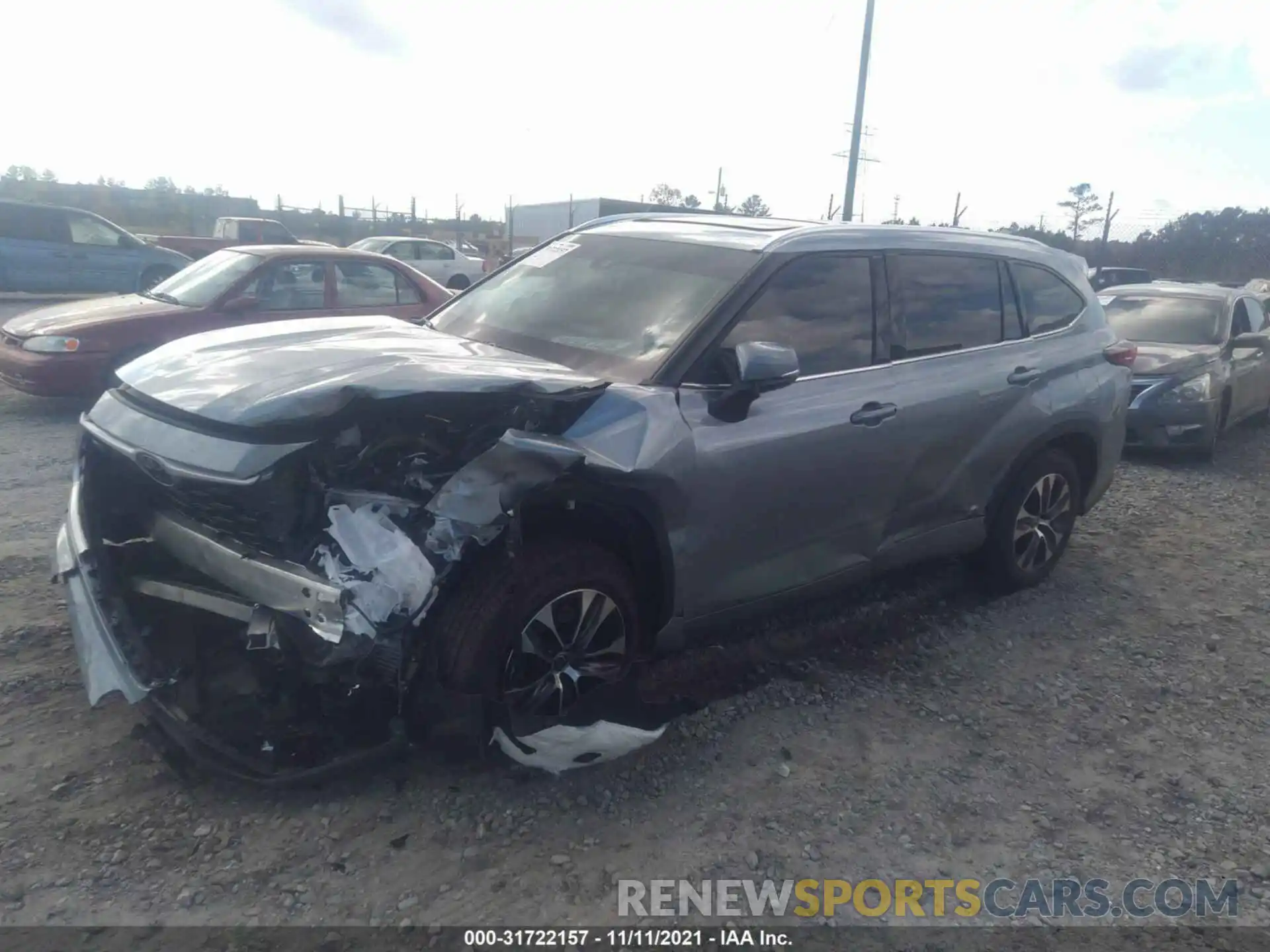 2 Photograph of a damaged car 5TDGZRAH7MS070899 TOYOTA HIGHLANDER 2021