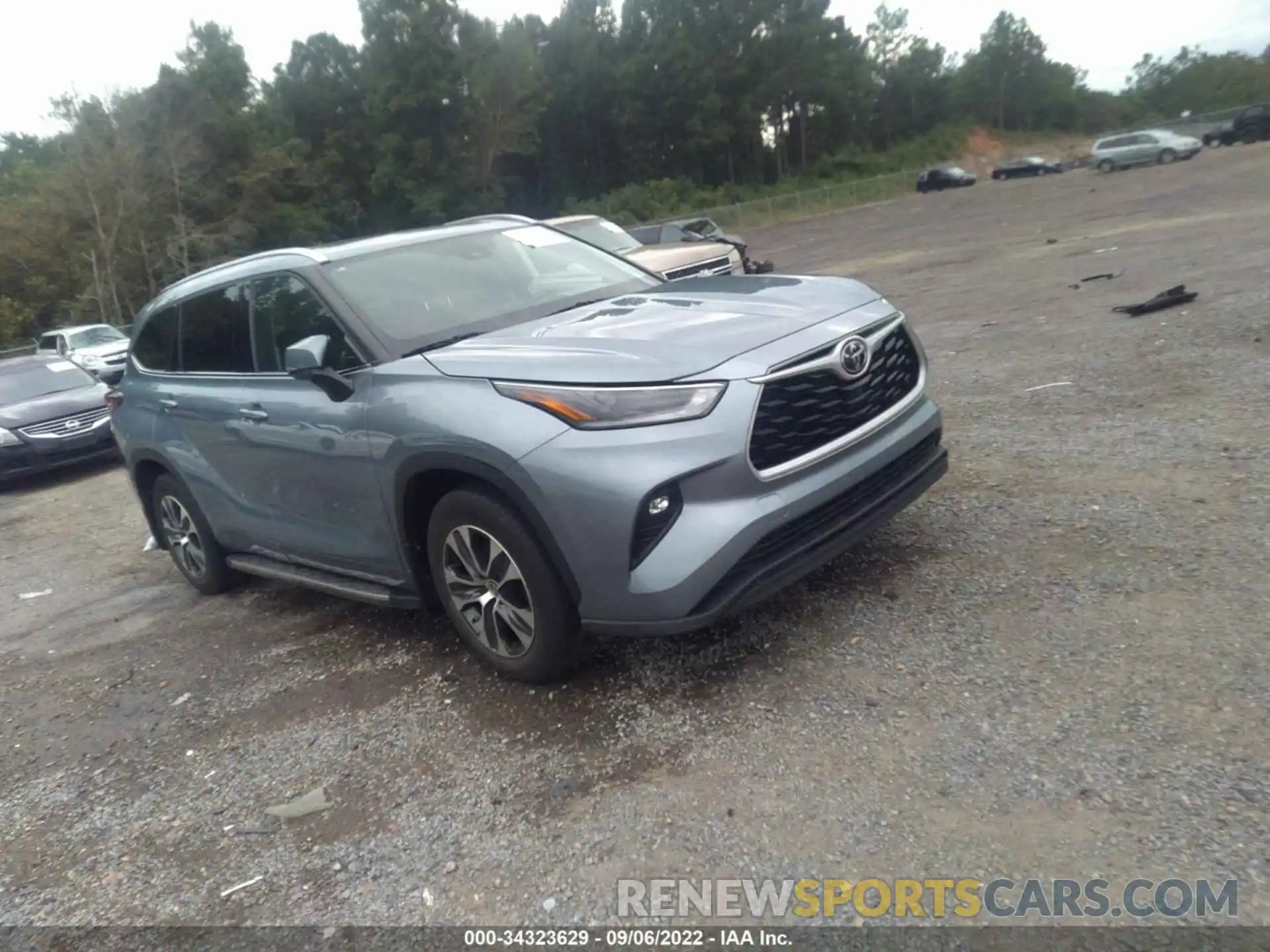 1 Photograph of a damaged car 5TDGZRAH7MS074743 TOYOTA HIGHLANDER 2021