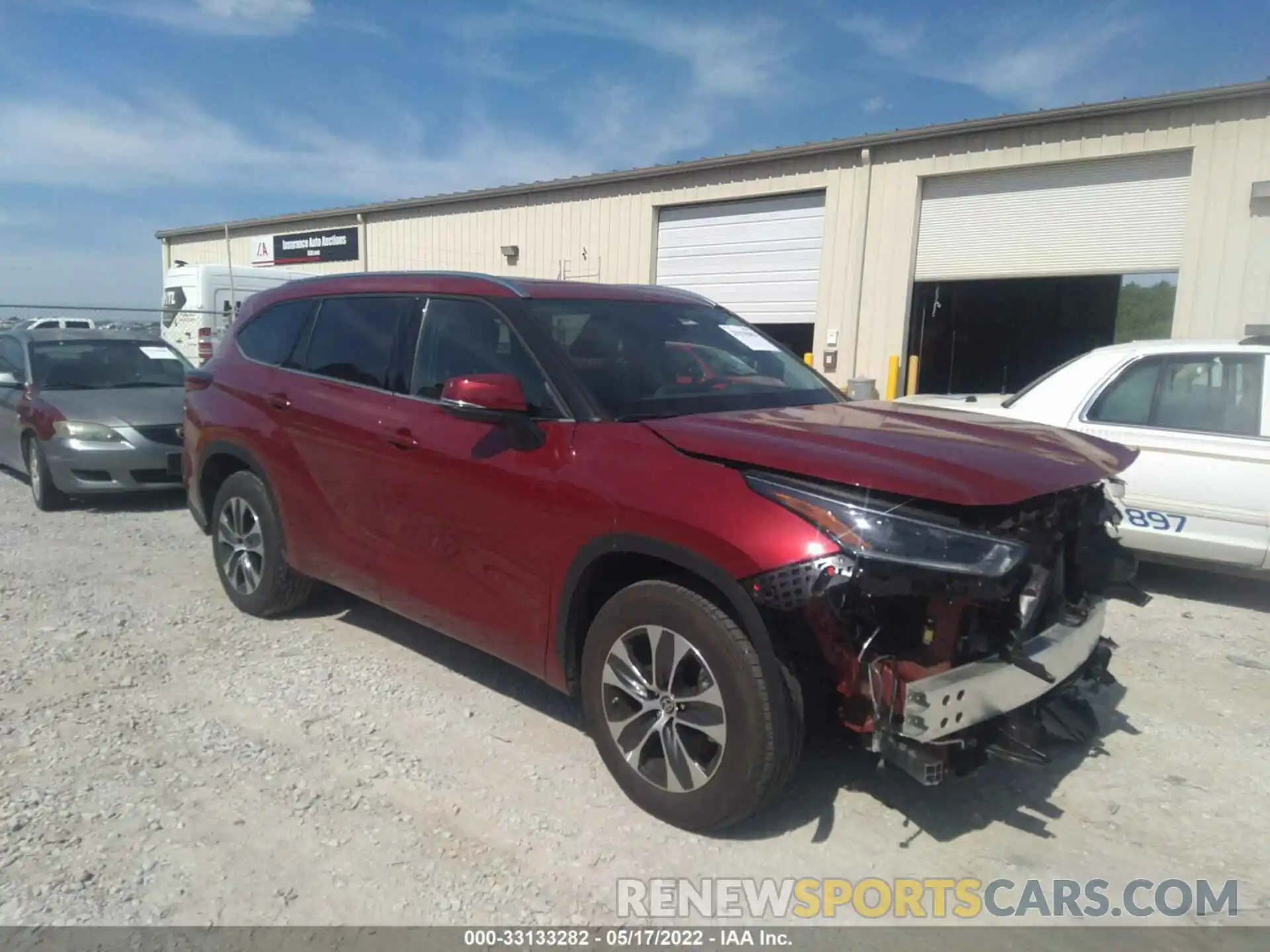 1 Photograph of a damaged car 5TDGZRAH7MS076444 TOYOTA HIGHLANDER 2021