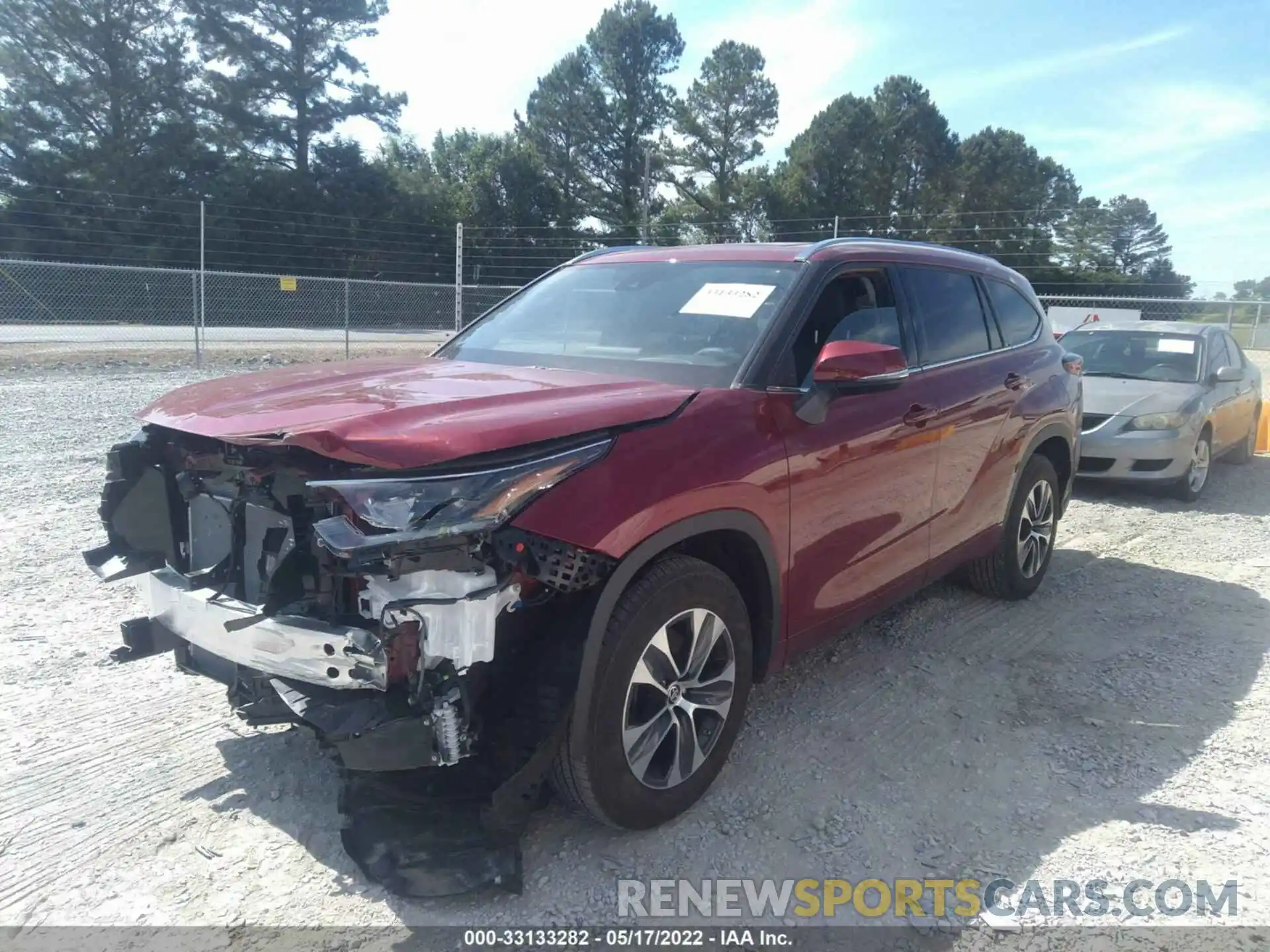 2 Photograph of a damaged car 5TDGZRAH7MS076444 TOYOTA HIGHLANDER 2021