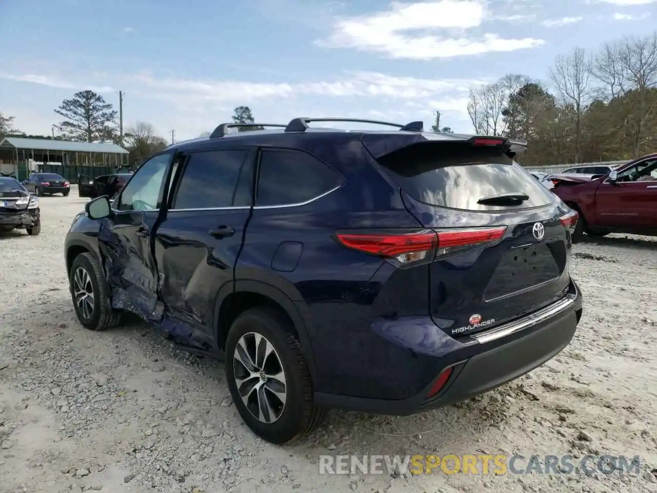 3 Photograph of a damaged car 5TDGZRAH7MS087394 TOYOTA HIGHLANDER 2021