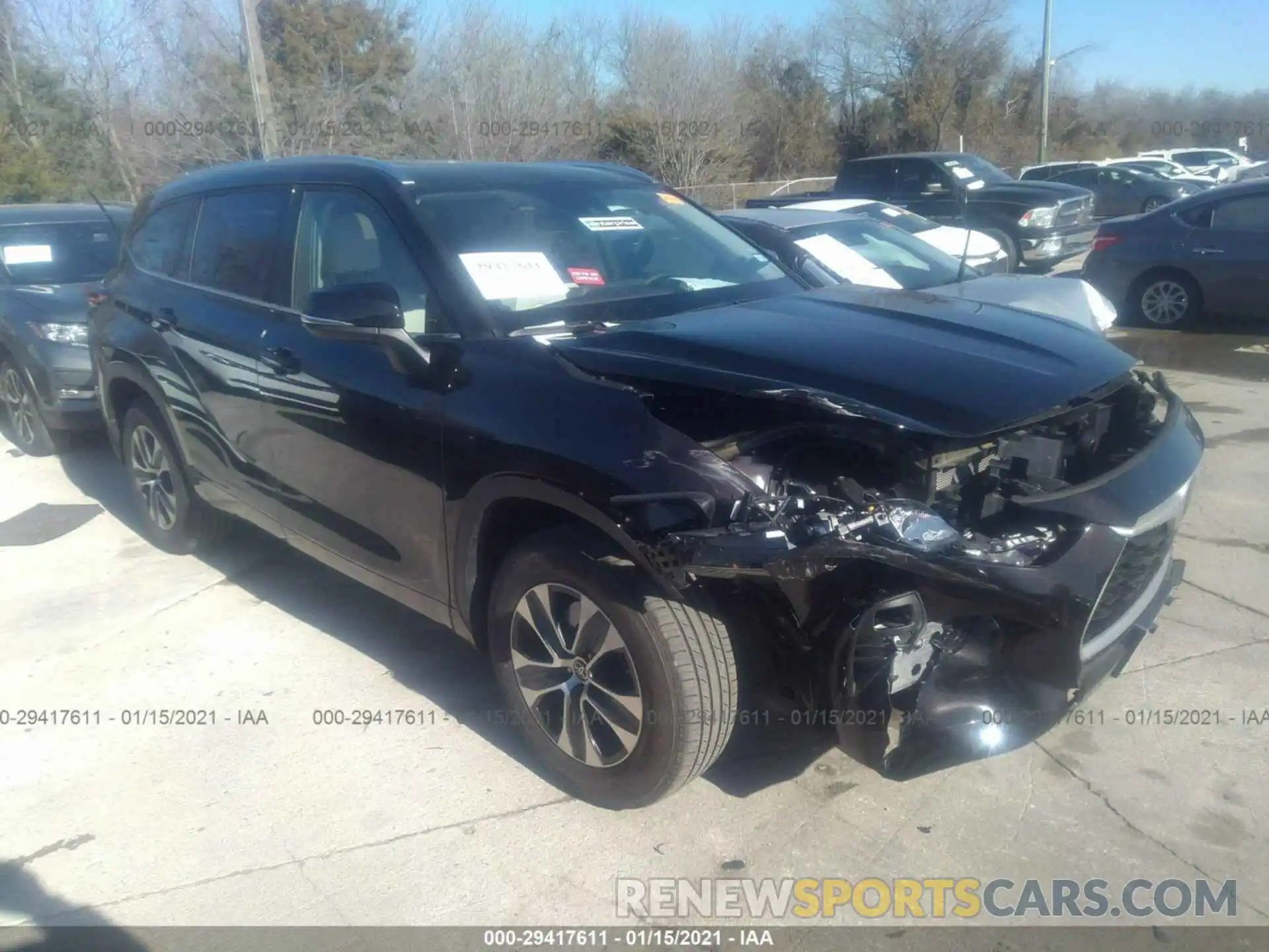 1 Photograph of a damaged car 5TDGZRAH8MS040763 TOYOTA HIGHLANDER 2021