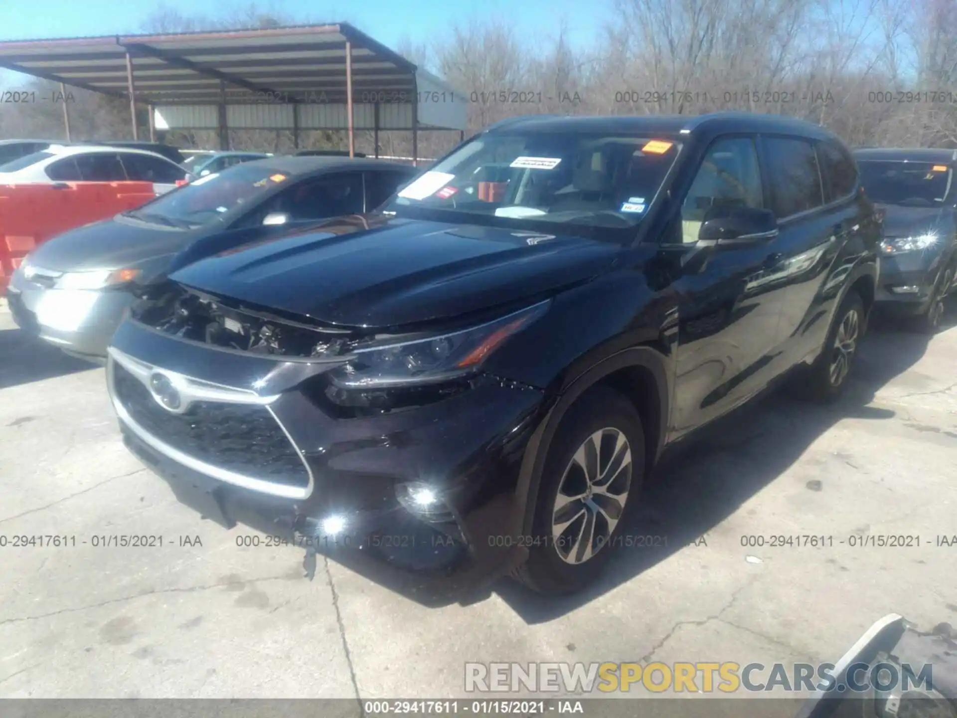 2 Photograph of a damaged car 5TDGZRAH8MS040763 TOYOTA HIGHLANDER 2021