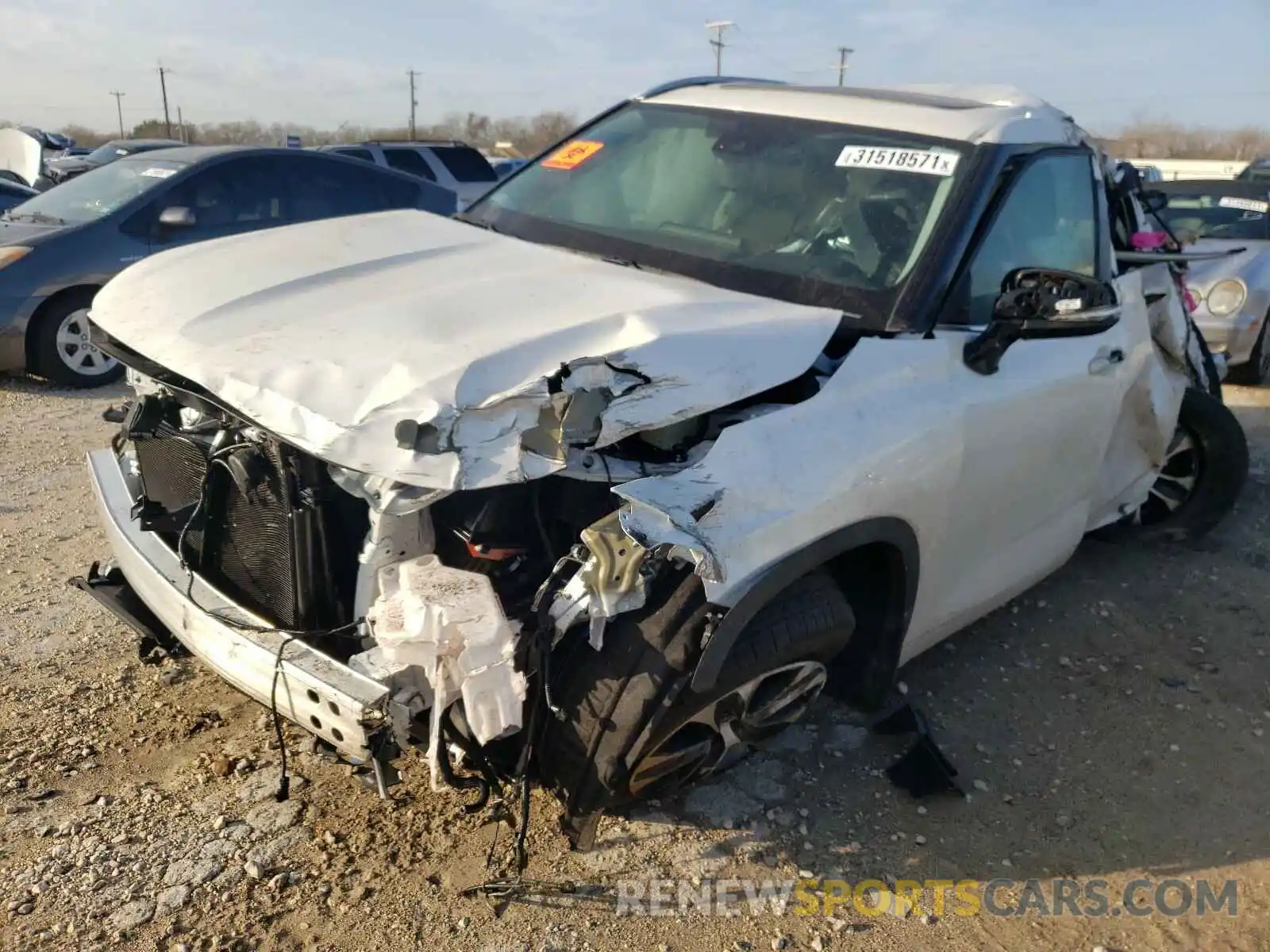 2 Photograph of a damaged car 5TDGZRAH8MS042819 TOYOTA HIGHLANDER 2021