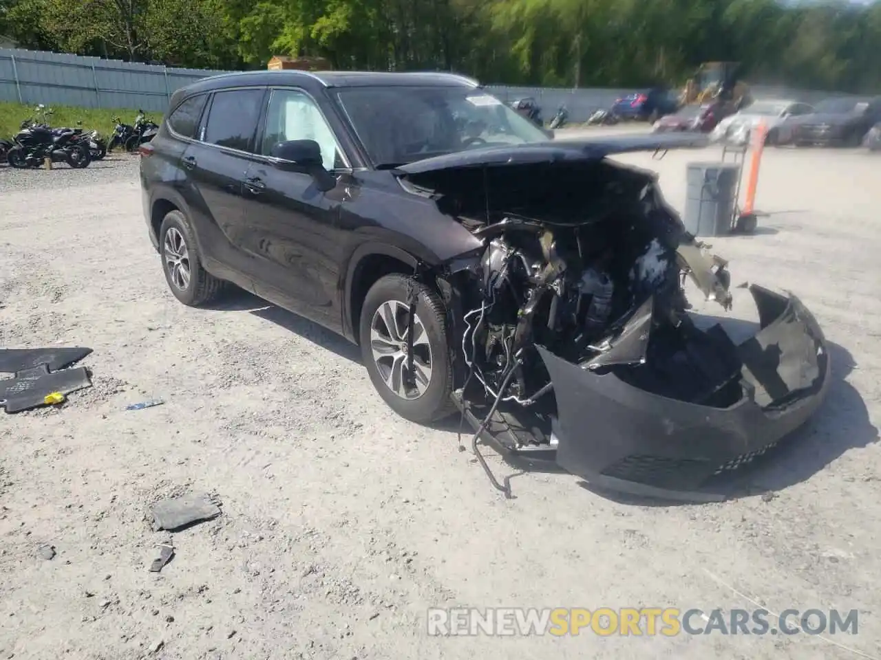 1 Photograph of a damaged car 5TDGZRAH8MS050290 TOYOTA HIGHLANDER 2021