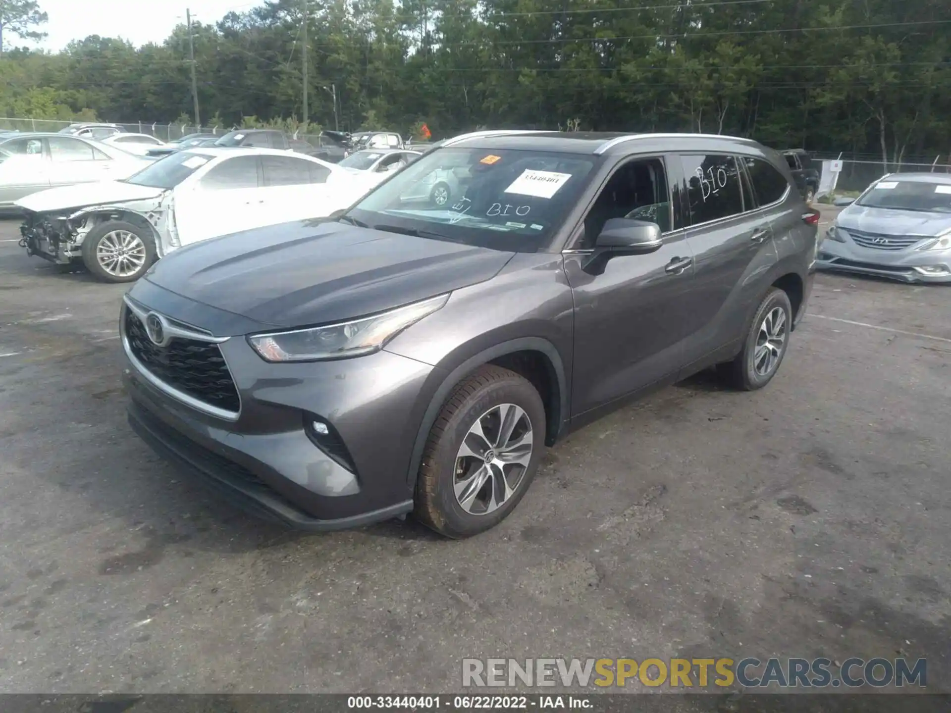 2 Photograph of a damaged car 5TDGZRAH8MS053058 TOYOTA HIGHLANDER 2021