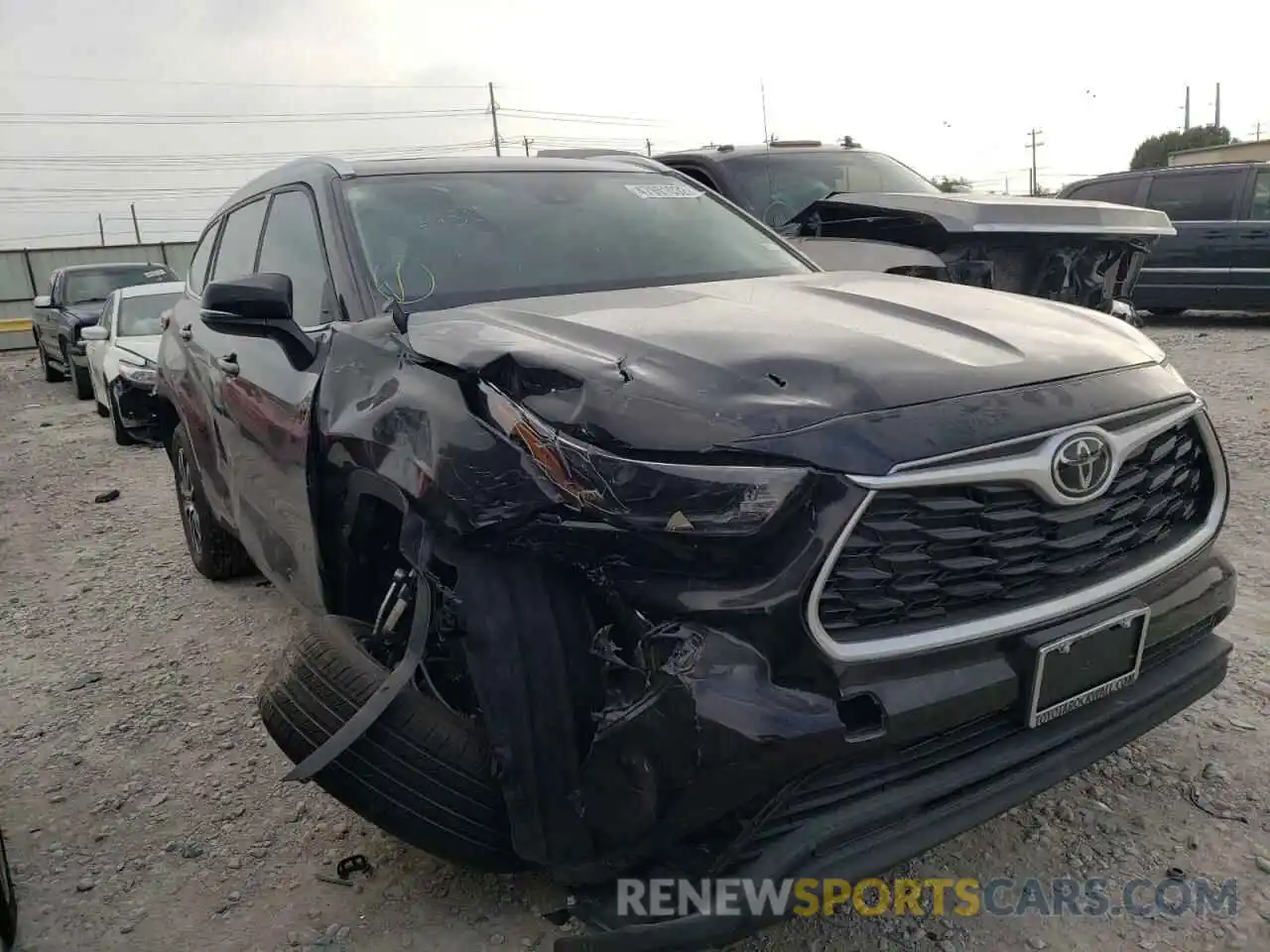 1 Photograph of a damaged car 5TDGZRAH8MS082205 TOYOTA HIGHLANDER 2021