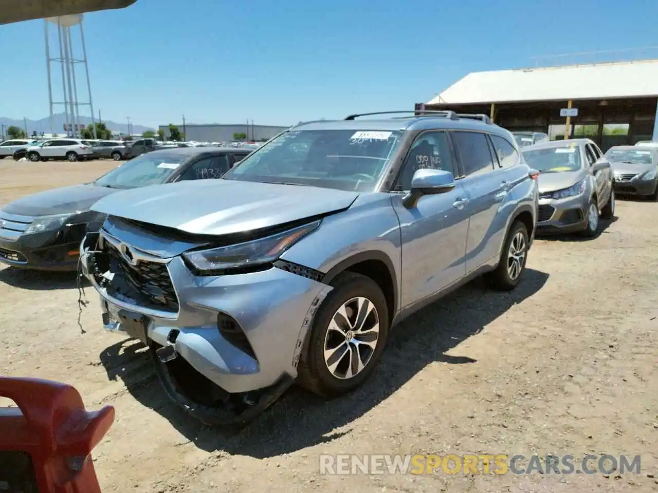 2 Photograph of a damaged car 5TDGZRAH8MS082608 TOYOTA HIGHLANDER 2021