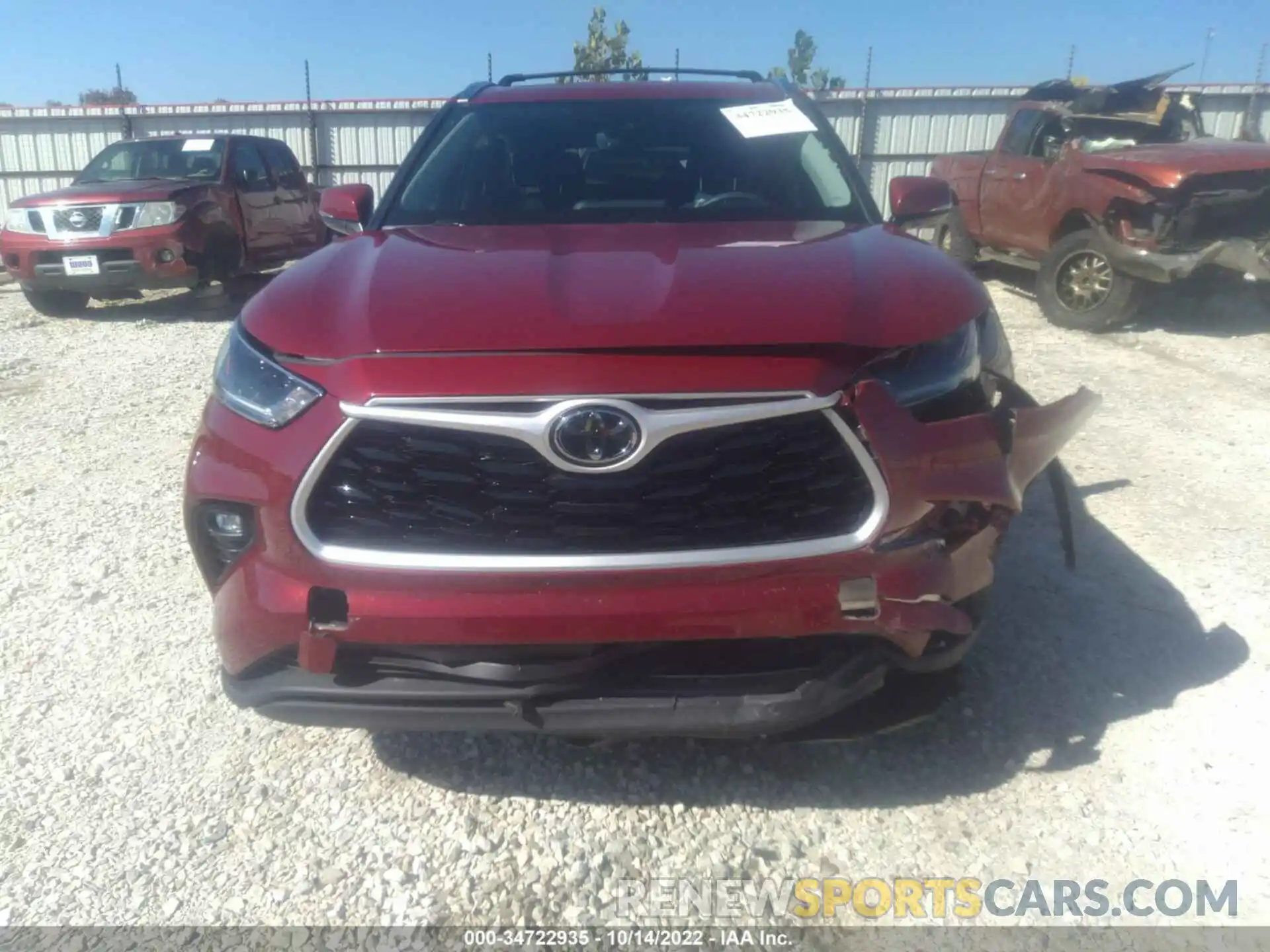 6 Photograph of a damaged car 5TDGZRAH8MS526215 TOYOTA HIGHLANDER 2021