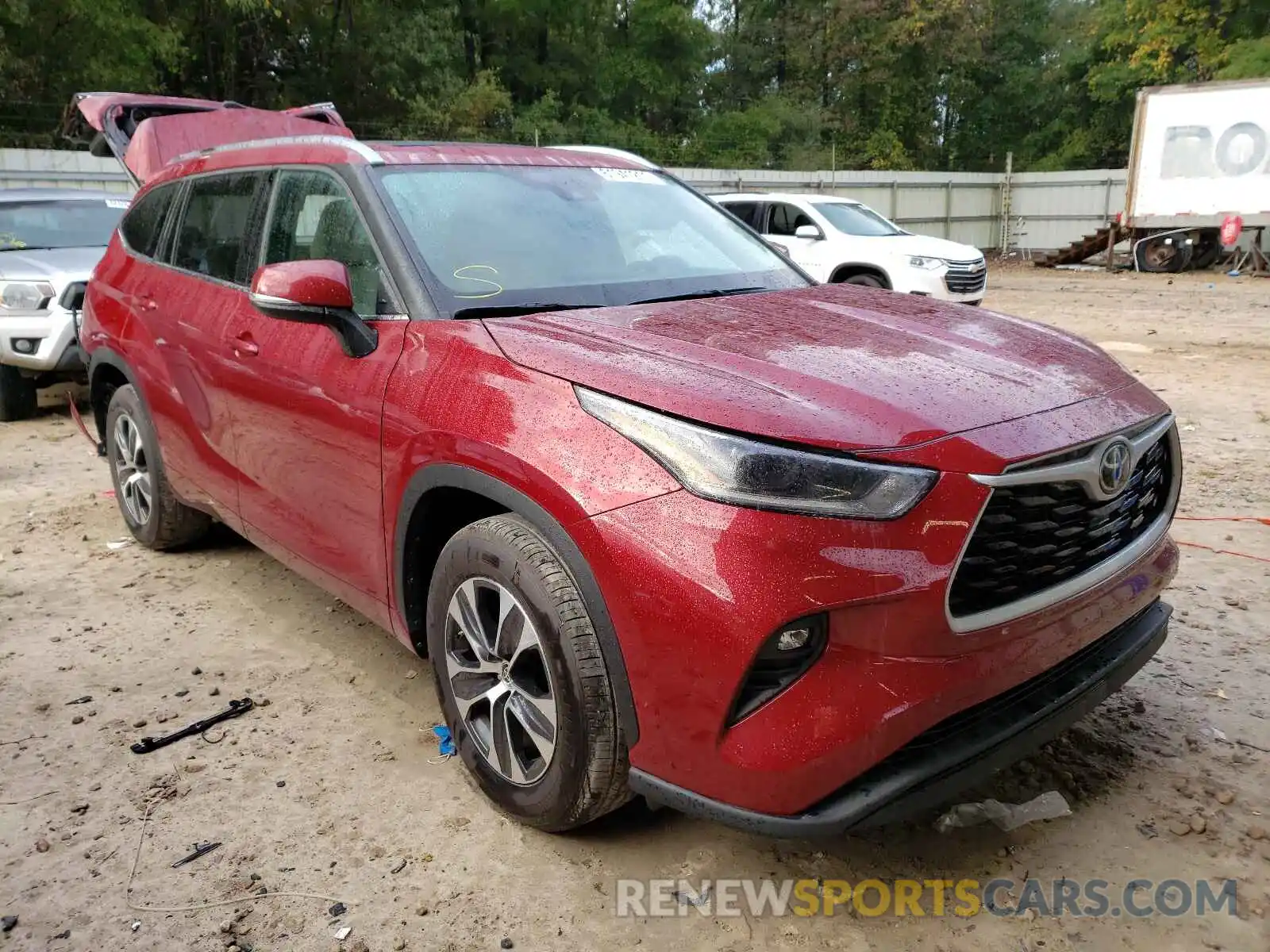 1 Photograph of a damaged car 5TDGZRAH9MS062531 TOYOTA HIGHLANDER 2021