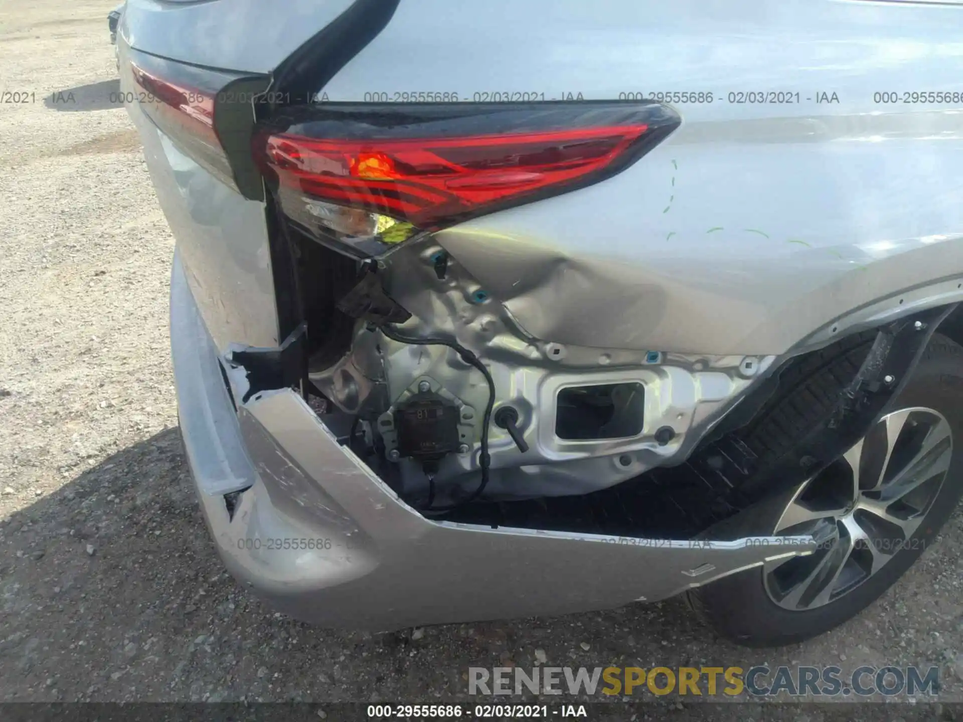 6 Photograph of a damaged car 5TDGZRAH9MS516826 TOYOTA HIGHLANDER 2021