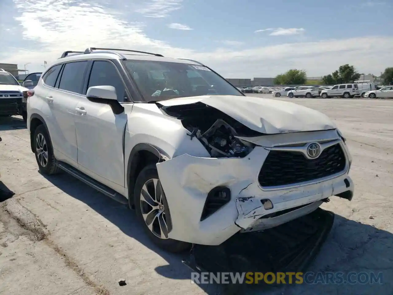 1 Photograph of a damaged car 5TDGZRAH9MS522805 TOYOTA HIGHLANDER 2021