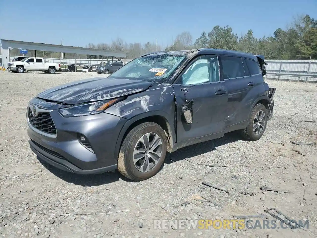 1 Photograph of a damaged car 5TDGZRAH9MS527616 TOYOTA HIGHLANDER 2021