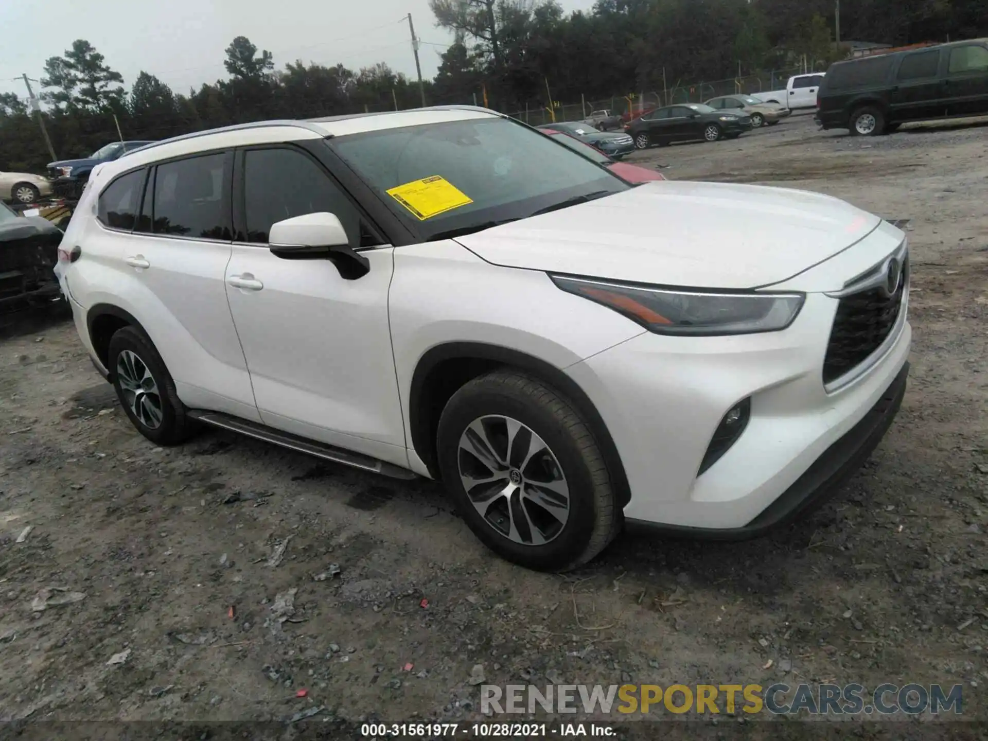 1 Photograph of a damaged car 5TDGZRAHXMS055037 TOYOTA HIGHLANDER 2021