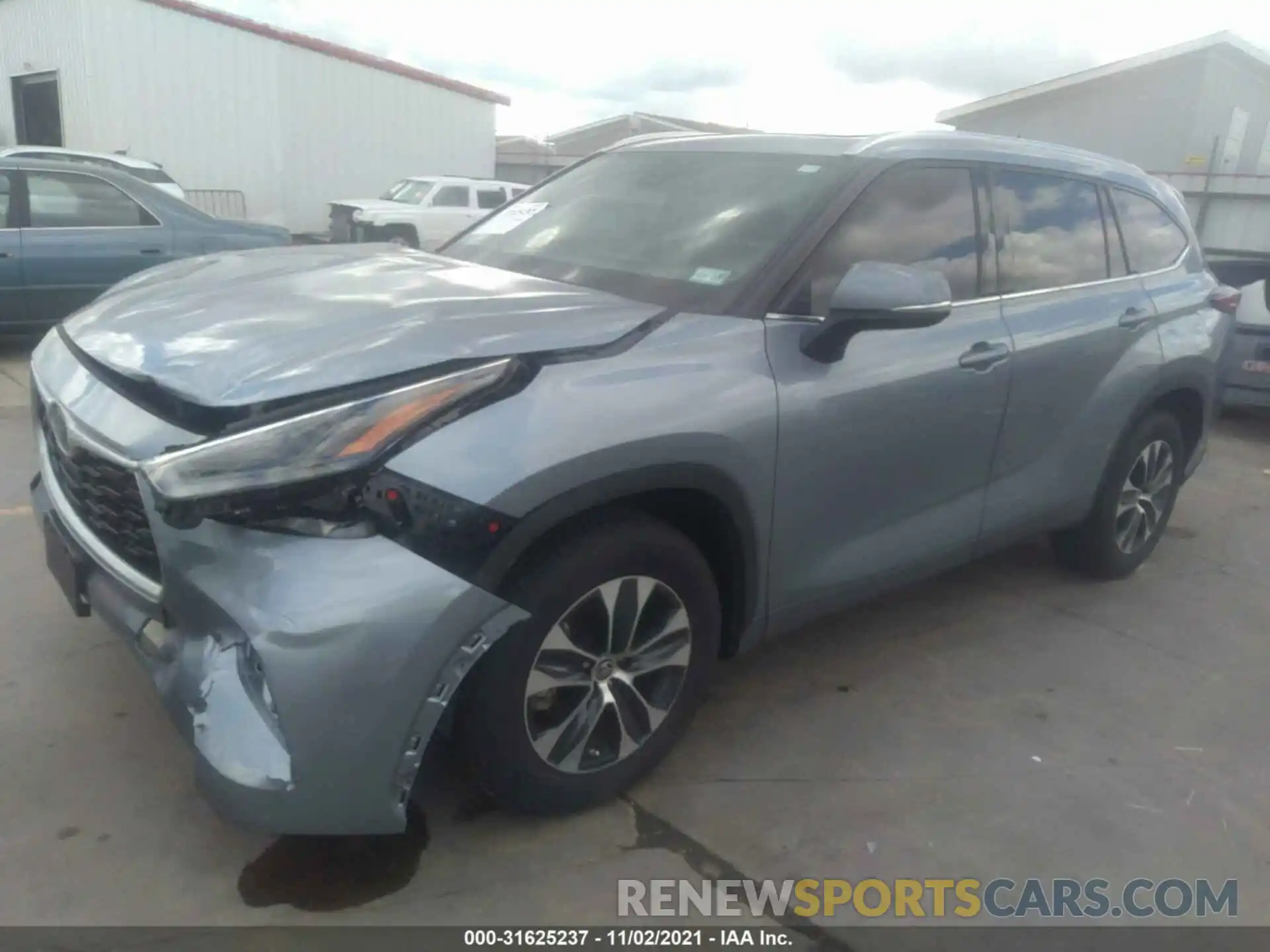 2 Photograph of a damaged car 5TDGZRAHXMS056771 TOYOTA HIGHLANDER 2021