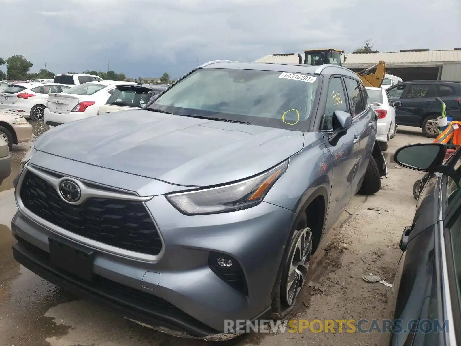 2 Photograph of a damaged car 5TDGZRAHXMS062196 TOYOTA HIGHLANDER 2021