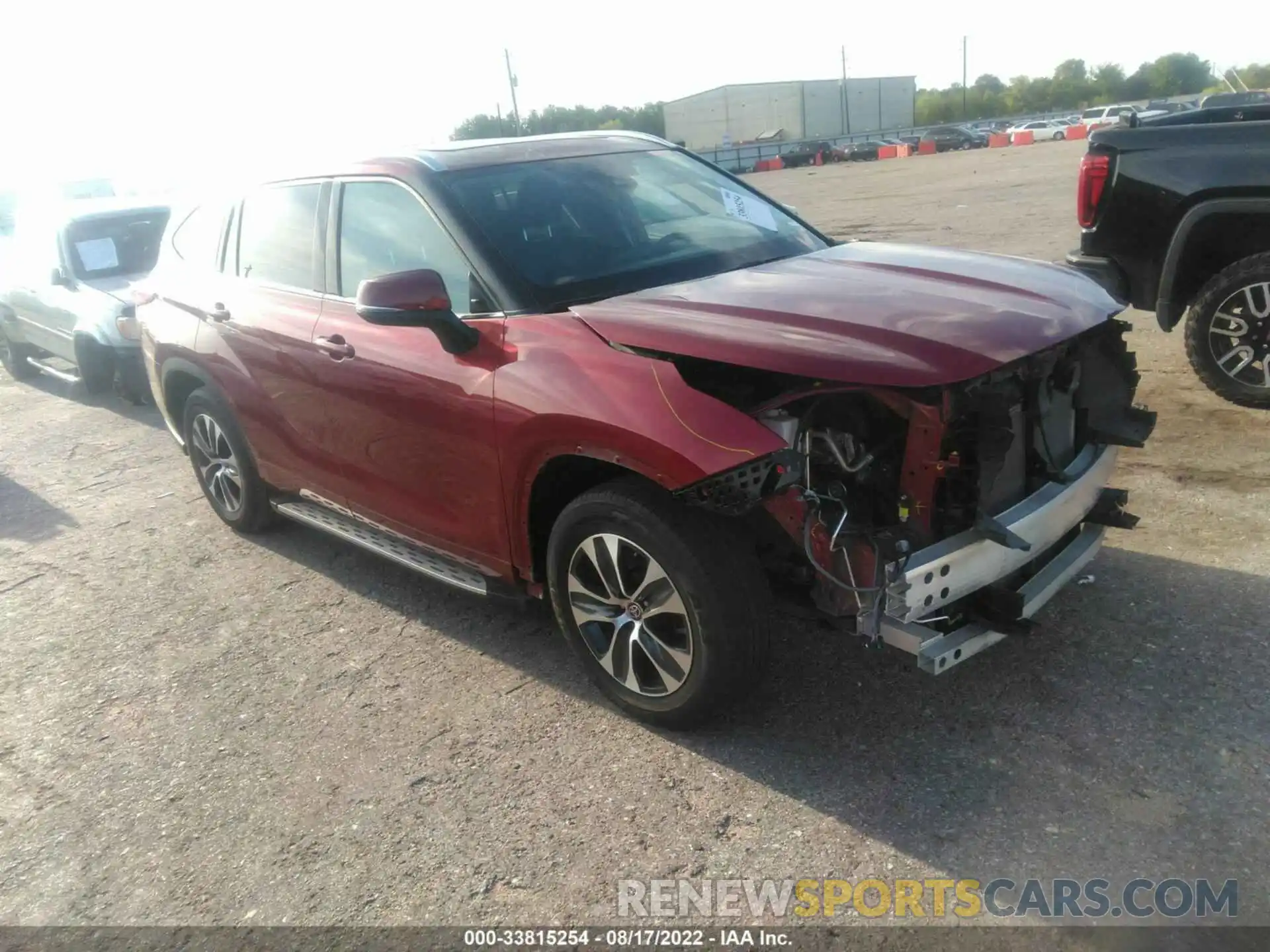 1 Photograph of a damaged car 5TDGZRAHXMS065373 TOYOTA HIGHLANDER 2021