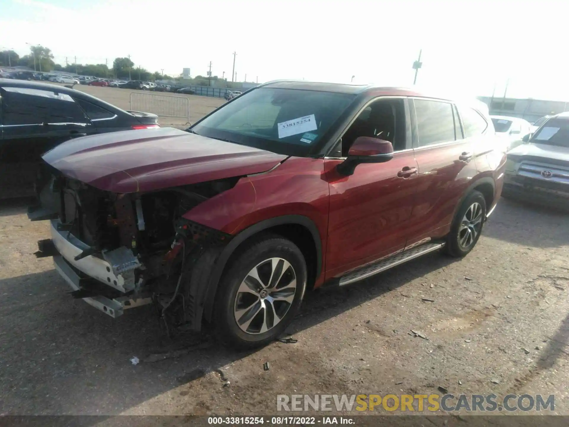 2 Photograph of a damaged car 5TDGZRAHXMS065373 TOYOTA HIGHLANDER 2021