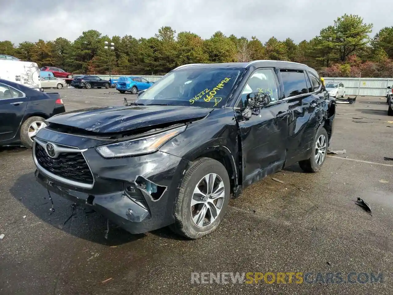 2 Photograph of a damaged car 5TDGZRAHXMS516222 TOYOTA HIGHLANDER 2021