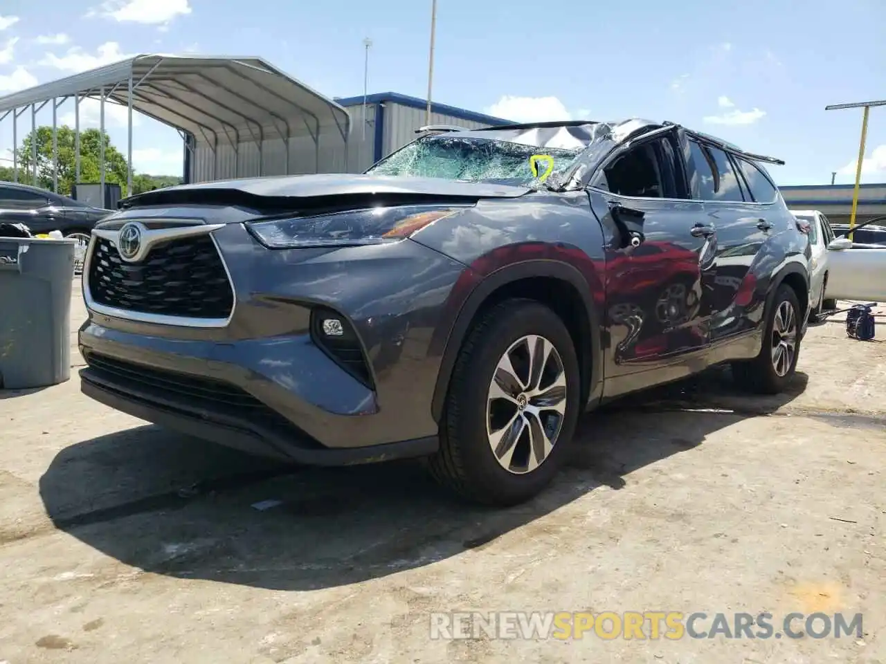 2 Photograph of a damaged car 5TDGZRAHXMS535661 TOYOTA HIGHLANDER 2021