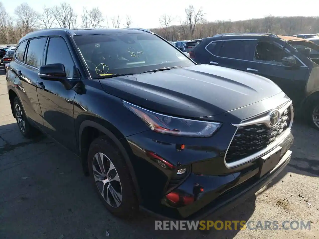 1 Photograph of a damaged car 5TDGZRBH0MS128611 TOYOTA HIGHLANDER 2021