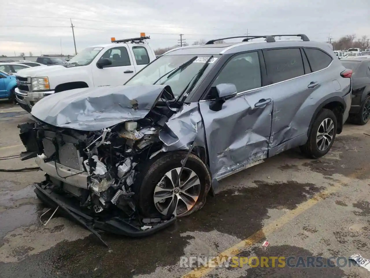 2 Photograph of a damaged car 5TDGZRBH0MS128821 TOYOTA HIGHLANDER 2021