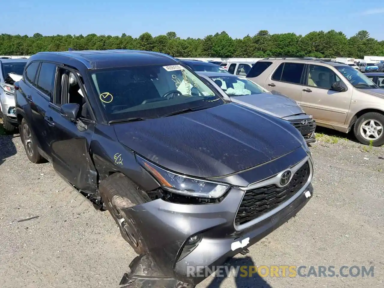 1 Photograph of a damaged car 5TDGZRBH0MS530998 TOYOTA HIGHLANDER 2021