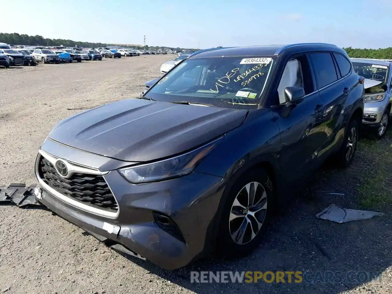 2 Photograph of a damaged car 5TDGZRBH0MS530998 TOYOTA HIGHLANDER 2021