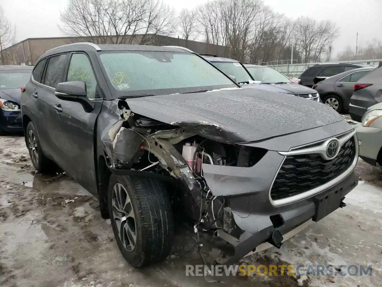 1 Photograph of a damaged car 5TDGZRBH0MS549826 TOYOTA HIGHLANDER 2021