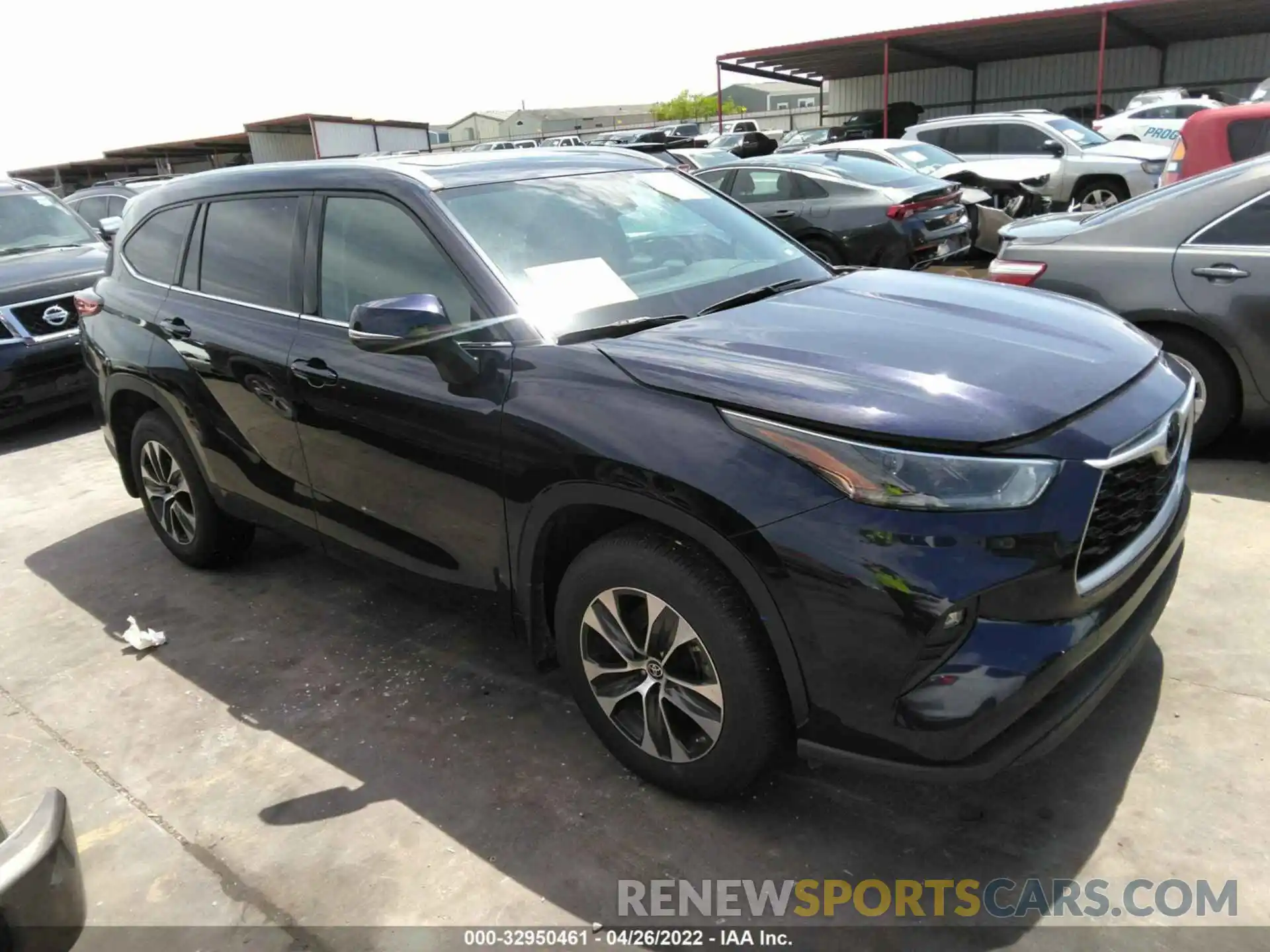 1 Photograph of a damaged car 5TDGZRBH1MS072811 TOYOTA HIGHLANDER 2021