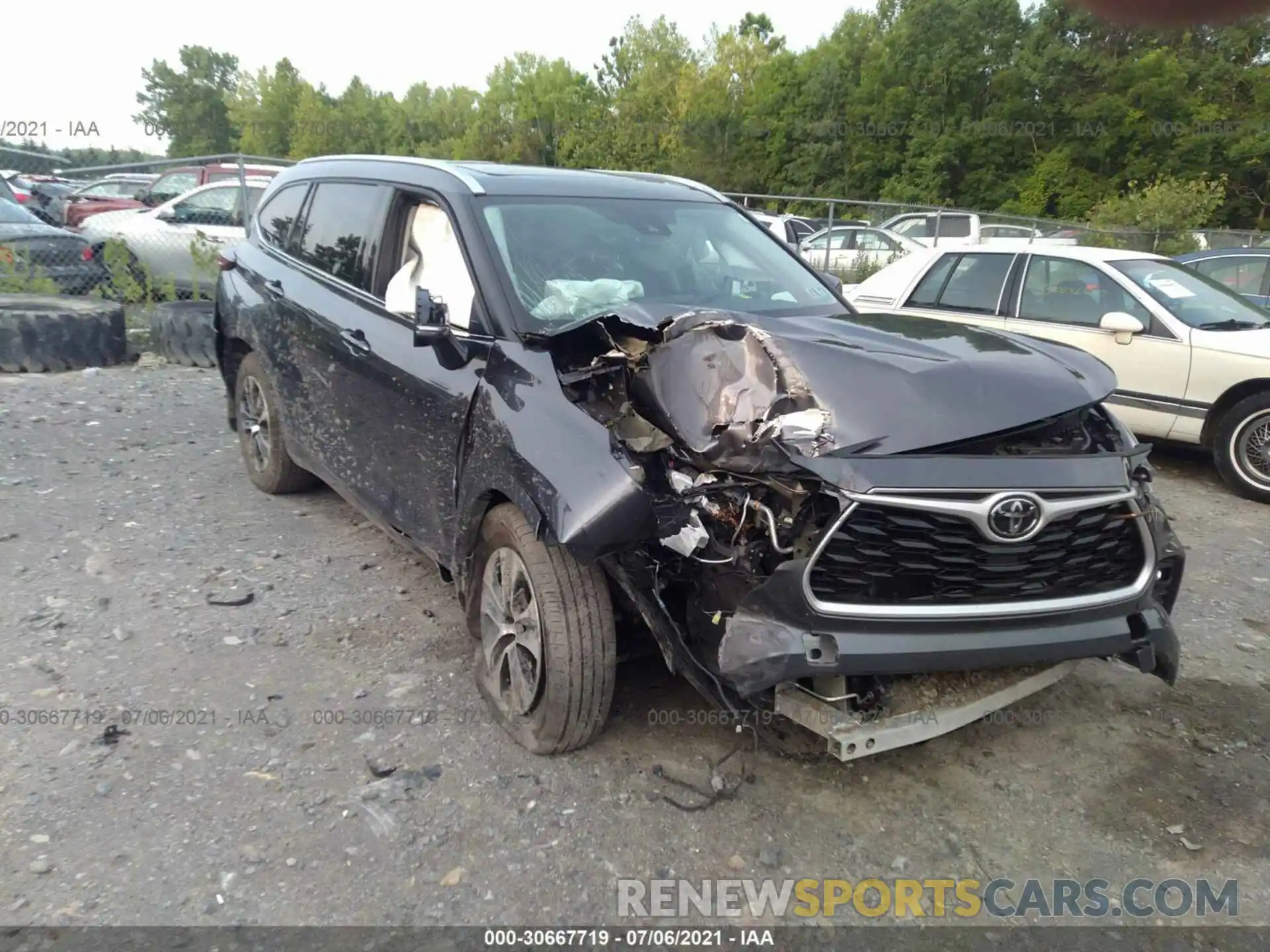 1 Photograph of a damaged car 5TDGZRBH1MS074915 TOYOTA HIGHLANDER 2021