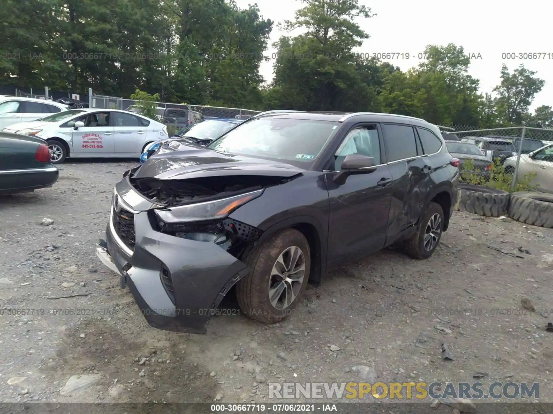 2 Photograph of a damaged car 5TDGZRBH1MS074915 TOYOTA HIGHLANDER 2021