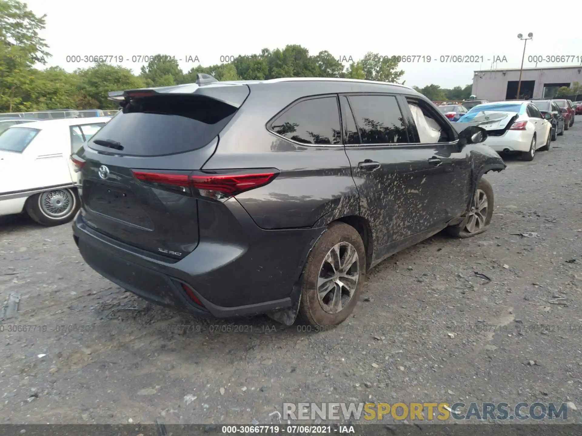 4 Фотография поврежденного автомобиля 5TDGZRBH1MS074915 TOYOTA HIGHLANDER 2021