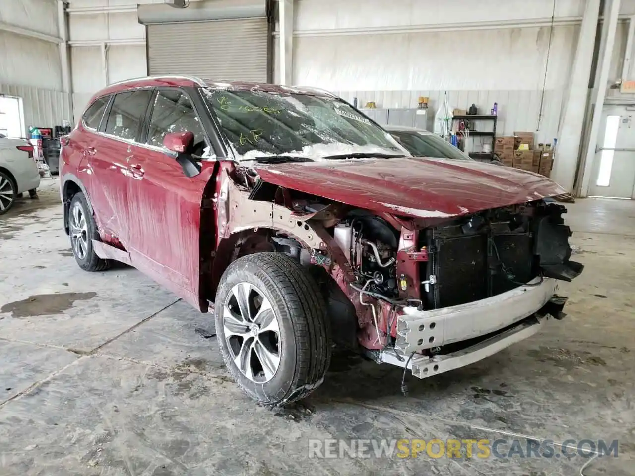 1 Photograph of a damaged car 5TDGZRBH1MS076065 TOYOTA HIGHLANDER 2021