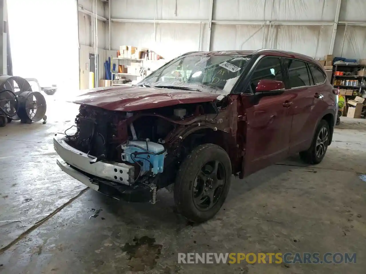 2 Photograph of a damaged car 5TDGZRBH1MS076065 TOYOTA HIGHLANDER 2021