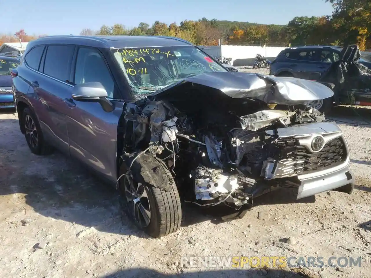 1 Photograph of a damaged car 5TDGZRBH1MS113504 TOYOTA HIGHLANDER 2021