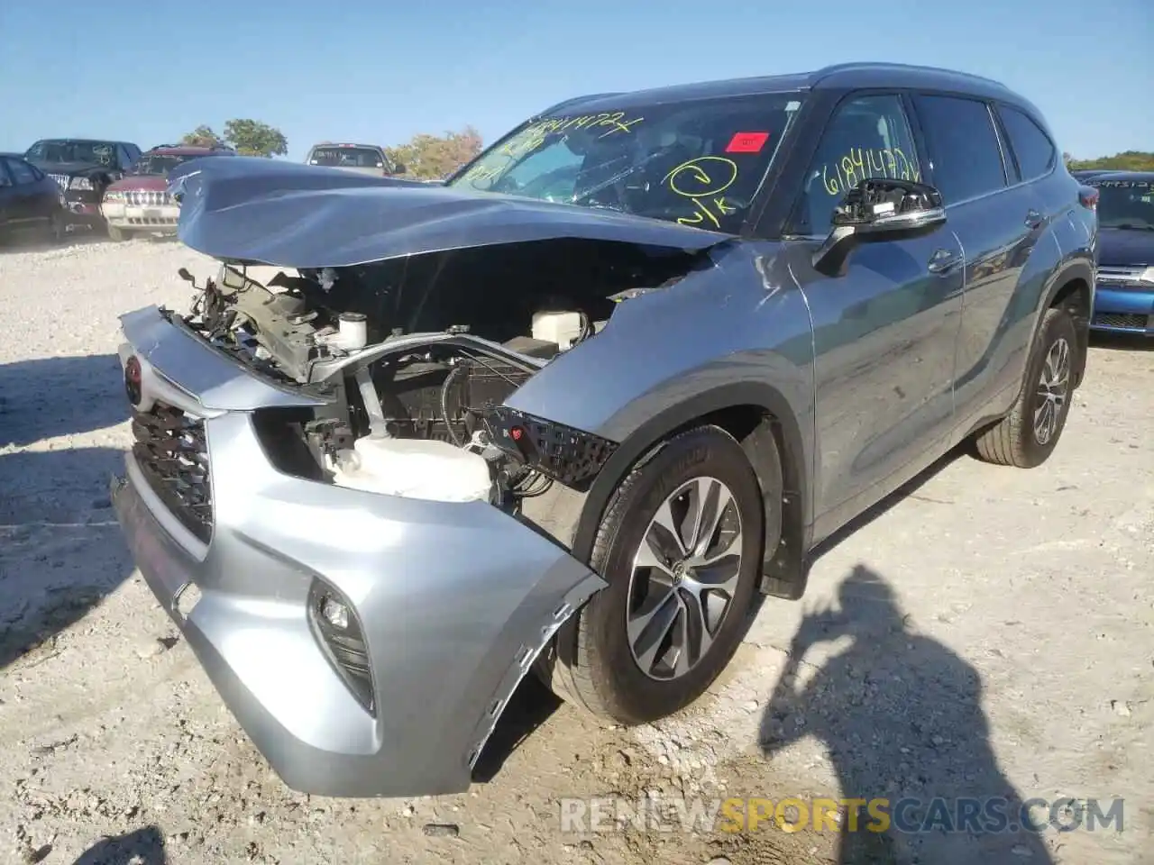 2 Photograph of a damaged car 5TDGZRBH1MS113504 TOYOTA HIGHLANDER 2021