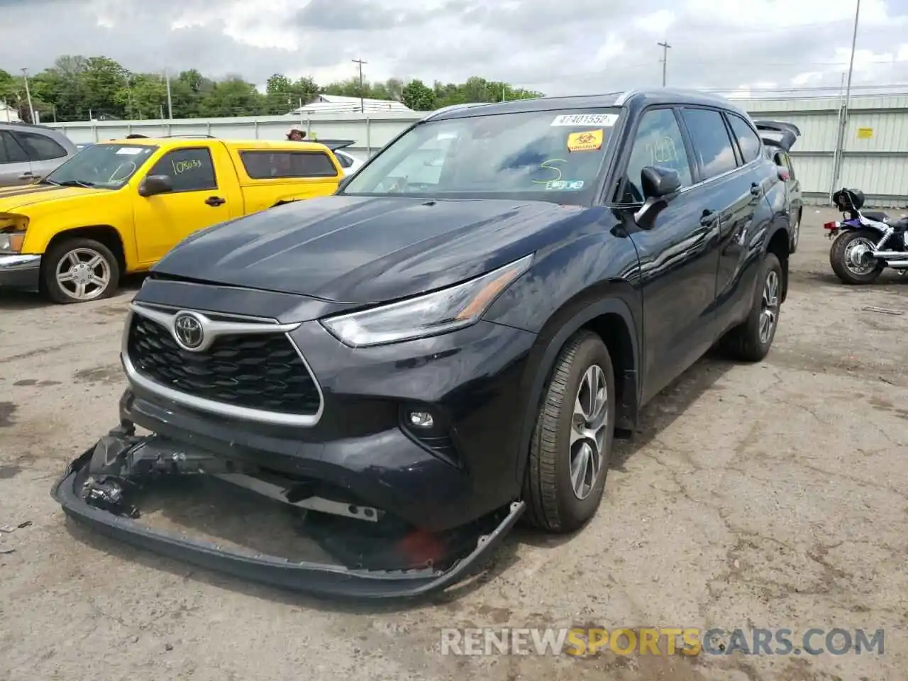 2 Photograph of a damaged car 5TDGZRBH1MS117486 TOYOTA HIGHLANDER 2021