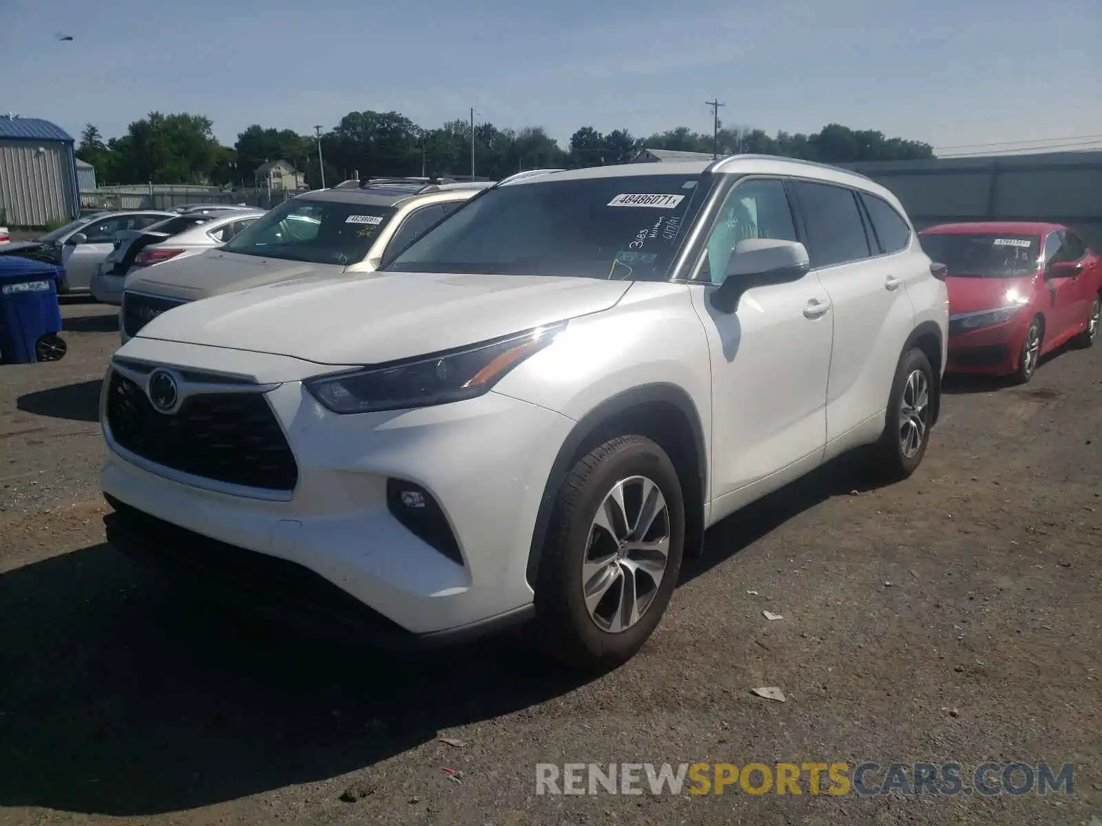 2 Photograph of a damaged car 5TDGZRBH1MS532596 TOYOTA HIGHLANDER 2021