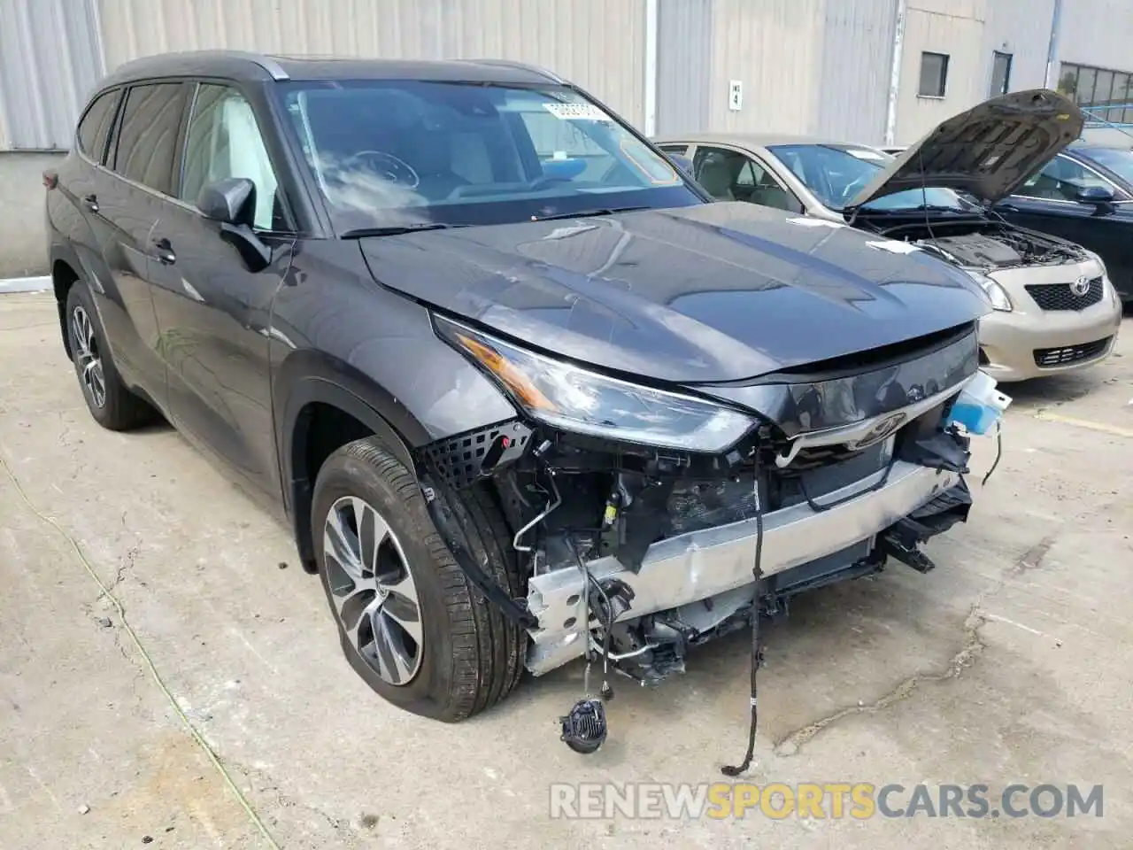 1 Photograph of a damaged car 5TDGZRBH1MS537815 TOYOTA HIGHLANDER 2021