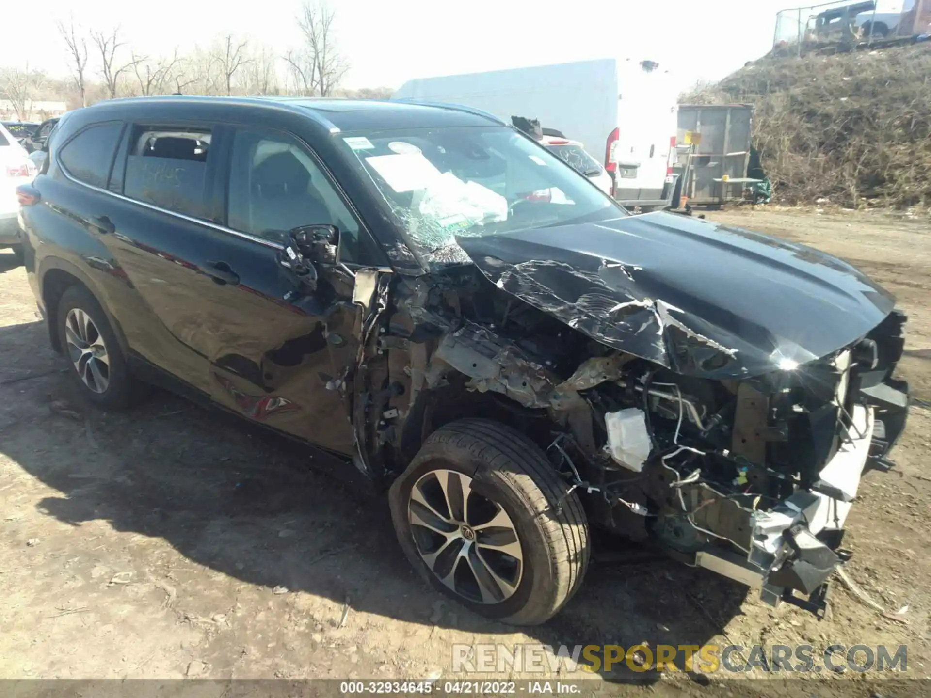 1 Photograph of a damaged car 5TDGZRBH1MS544599 TOYOTA HIGHLANDER 2021