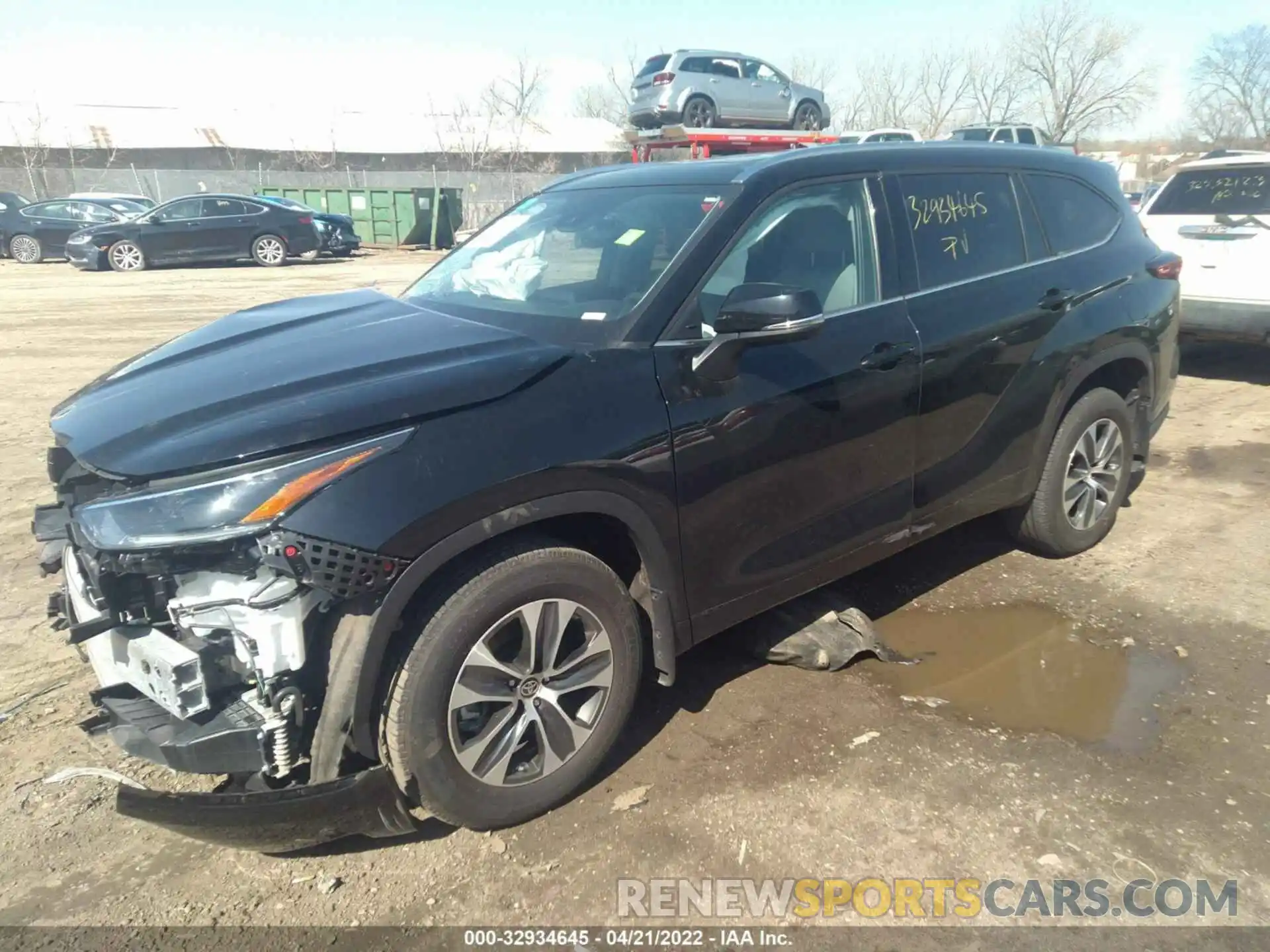 2 Photograph of a damaged car 5TDGZRBH1MS544599 TOYOTA HIGHLANDER 2021