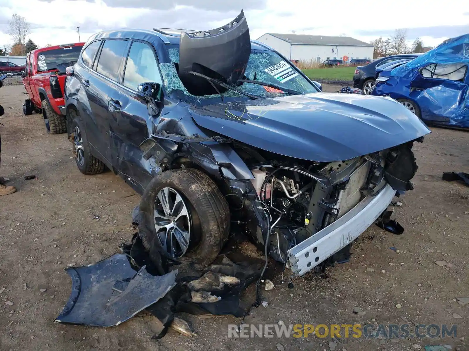 1 Photograph of a damaged car 5TDGZRBH1MS546322 TOYOTA HIGHLANDER 2021