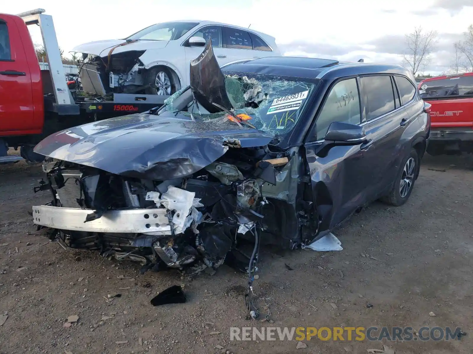 2 Photograph of a damaged car 5TDGZRBH1MS546322 TOYOTA HIGHLANDER 2021