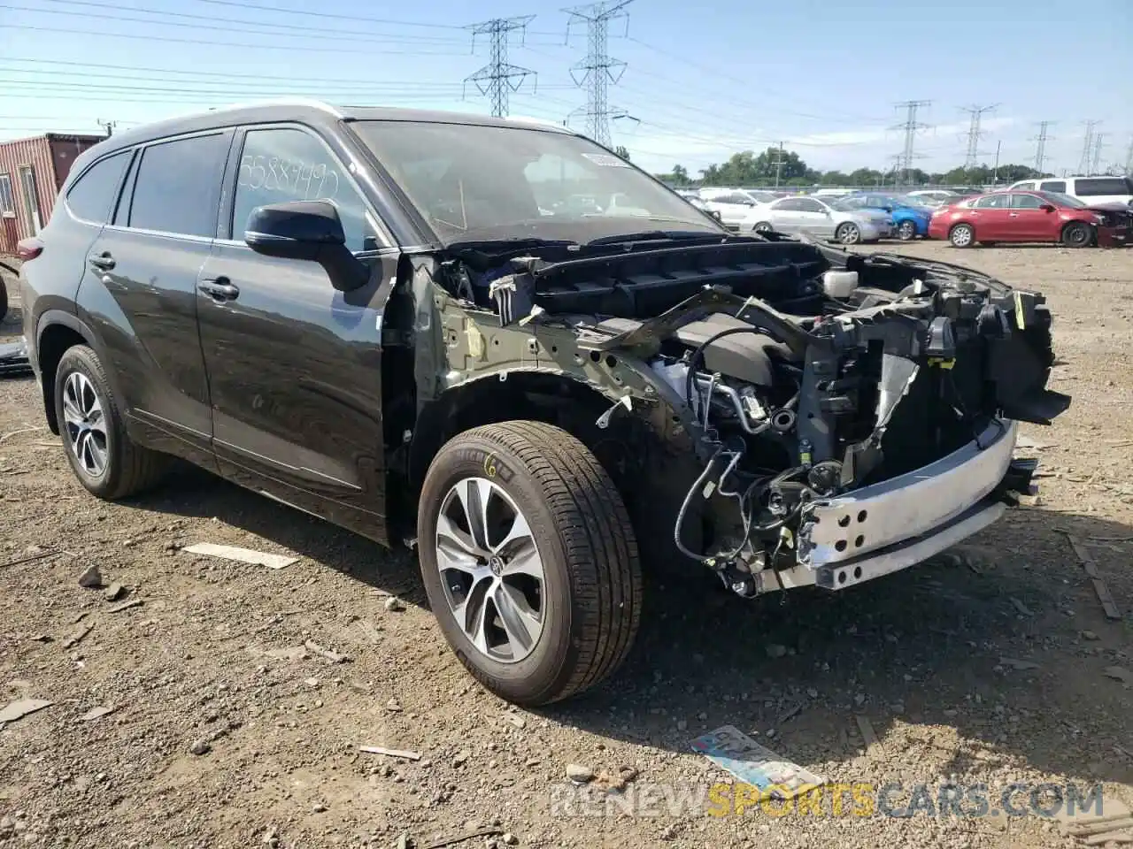 1 Photograph of a damaged car 5TDGZRBH2MS065379 TOYOTA HIGHLANDER 2021