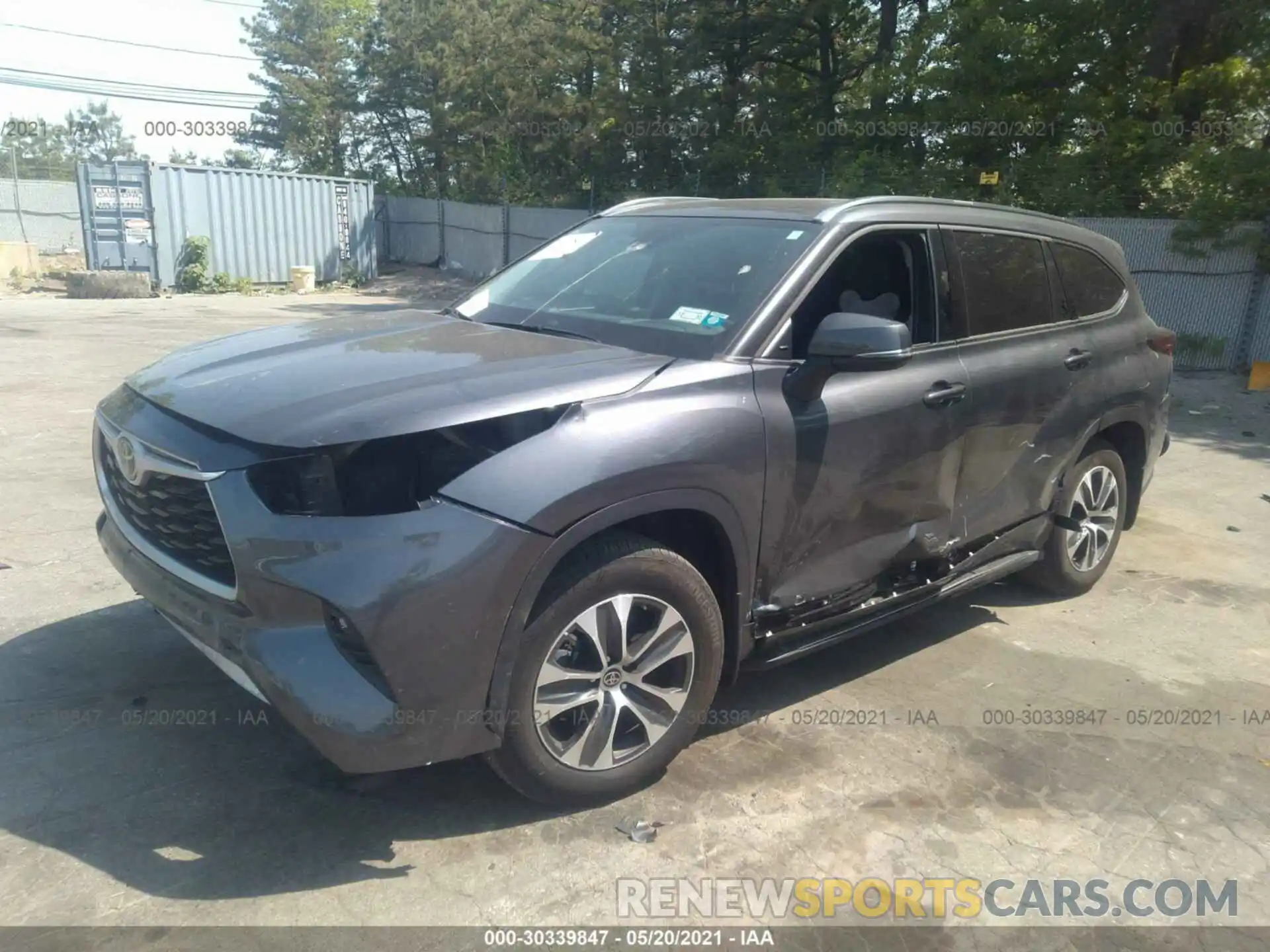 2 Photograph of a damaged car 5TDGZRBH2MS073675 TOYOTA HIGHLANDER 2021