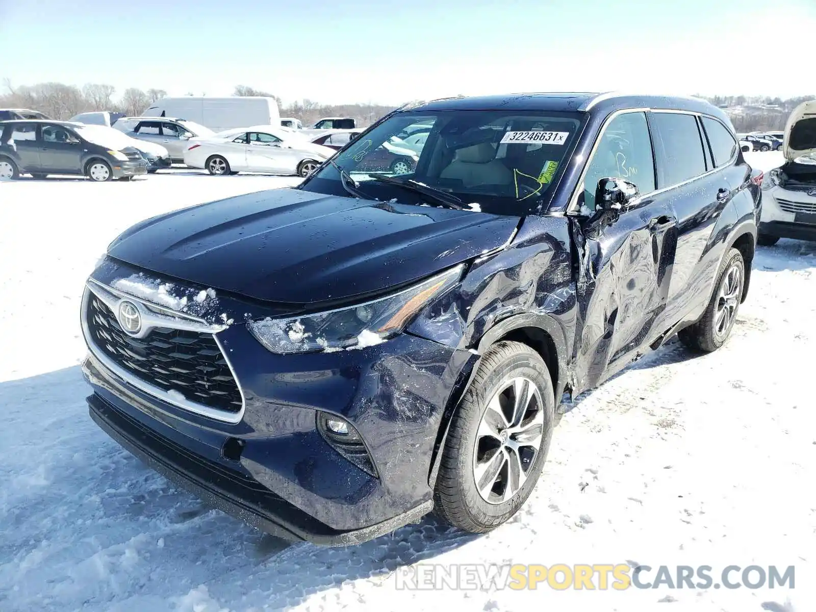 2 Photograph of a damaged car 5TDGZRBH2MS078536 TOYOTA HIGHLANDER 2021